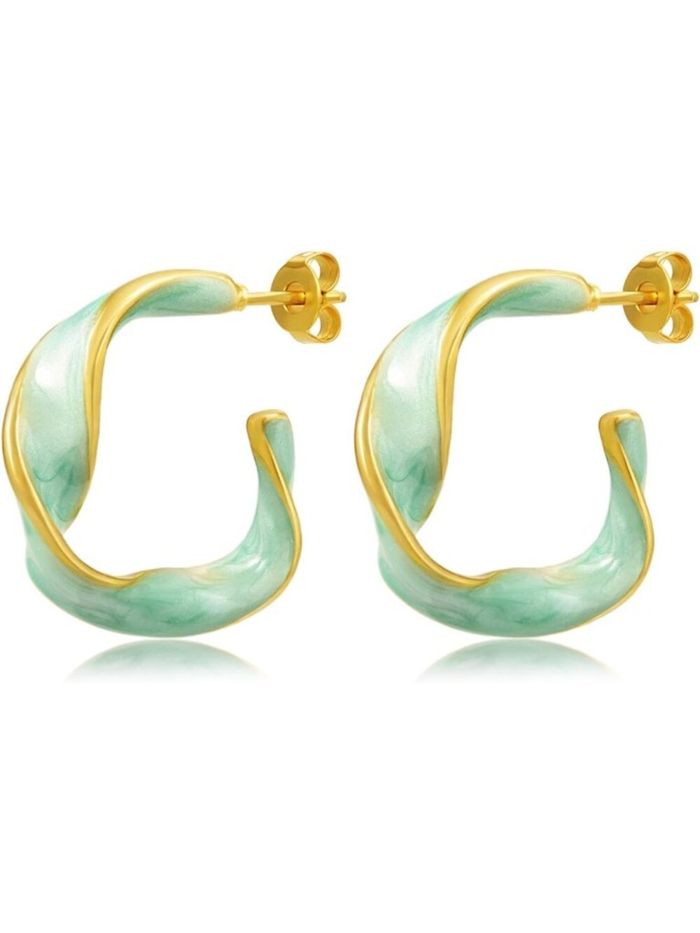 Stylish Twisted Hoop Earrings for Women - Trendy Fashion Jewelry Accessory